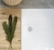 MARMY - BASALTO - Öntött márvány zuhanytálca, 90x140cm, perem nélküli, erezett hatású - Matt fehér