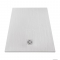 MARMY - BASALTO - Öntött márvány zuhanytálca, 80x120cm, perem nélküli, erezett hatású - Matt fehér