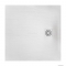 MARMY - BASALTO - Öntött márvány zuhanytálca, 80x80cm, perem nélküli, erezett hatású - Matt fehér