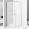 DIPLON - Íves zuhanykabin, 90x190cm - Tolóajtós, tálca nélkül - Matt üveg (BR6691AF)