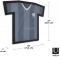 UMBRA - T-FRAME - Fali pólótartó keret, M-es - Fekete műanyag, átlátszó akril