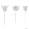 UMBRA - BLOOMER - Fali dekoráció szett (9db) - Virág alakú, fehér, öntapadós