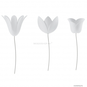 UMBRA - BLOOMER - Fali dekoráció szett (9db) - Virág alakú, fehér, öntapadós