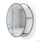 UMBRA - CIRKO - Fürdőszobai tükrös szekrény rejtett polcokkal - Fekete fém