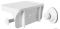 UMBRA - FLEX - WC papír tartó integrált polccal, vákuumos tapadókoronggal - Fehér