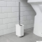UMBRA - FLEX - WC kefe tartó antibakteriális gumi kefével, vákuumos tapadókoronggal