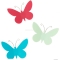 UMBRA - MARIPOSA - Fali dekoráció szett - Öntapadós, pillangó formájú - Színes