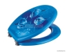 LAGOON - MDF WC ülőke, tető rozsdamentes zsanérokkal - Úszkáló delfin mintás