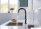 AREZZO DESIGN - YUKON -  Álló mosogató csaptelep, kihúzható zuhanyfejjel - Fekete, krómozott