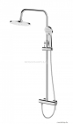 AREZZO DESIGN - SLIMFIELD - Zuhanyszett - Teleszkópos zuhanyoszlop, fejzuhany, kézizuhany - Krómozott