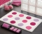 GEDY - UDAIPUR - Fürdőszoba szőnyeg, kádkilépő - Lila, rózsaszín pöttyös - Pamut