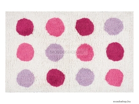 GEDY - UDAIPUR - Fürdőszoba szőnyeg, kádkilépő - Lila, rózsaszín pöttyös - Pamut