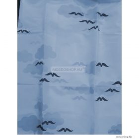 DIPLON - Zuhanyfüggöny függönykarikával, 180x200cm - Textil - Kék madaras (CN73100) - KIFUTÓ TERMÉK