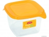 CURVER - FRESH GO - Ételtároló doboz, négyzetes 0,45L, áttetsző, narancssárga - Műanyag (182243)