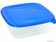 CURVER - FRESH GO - Ételtároló doboz, négyzetes 0,8L, áttetsző, kék - Műanyag (182263)