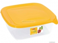 CURVER - FRESH GO - Ételtároló doboz, négyzetes 0,8L, áttetsző, narancssárga - Műanyag (182268)