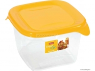 CURVER - FRESH GO - Ételtároló doboz, négyzetes 1,2L, áttetsző, narancssárga - Műanyag (182276)