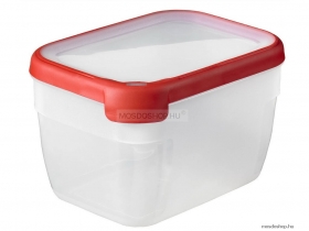 CURVER - GRAND CHEF - Ételtároló doboz, négyszögletes 2,4L, áttetsző, piros - Műanyag (168441)
