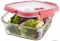 CURVER - SMART COOK - Ételtároló doboz, sütőben is használható, 0,9L, négyszögletes - Üveg, műanyag (235707)