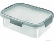 CURVER - SMART FRESH - Ételtároló doboz, szögletes 1,2L áttetsző, szürke - Műanyag (249392)