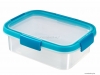 CURVER - SMART FRESH - Ételtároló doboz 1L tégla formájú, áttetsző, kék - Műanyag (232588)
