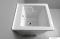 AQUALINE - Mosdószekrény, alsószekrény 1 nyílóajtóval 46,5x65cm - Selyemfényű fehér MDF - Kerámia mosdóval (57034)