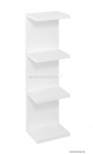 SAPHO - RIWA - Fürdőszobai függesztett, 3 oldalról nyitott polcos tároló szekrény, 20x70x15cm - Fényes fehér
