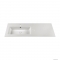 MARMY - BERGAMO SLIM - Mosdó, mosdókagyló 120x46cm, balos - Pultba, bútorba süllyeszthető - Fehér