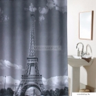 DIPLON - Zuhanyfüggöny függönykarikával, 180x200cm - Textil - Eiffel torony (CN73103)