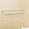 DIPLON - Fürdőszobai fali polc, törölközőtartó rúddal - Krómozott (SZ4305)