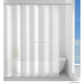 SAPHO - VANIGLIA - Textil zuhanyfüggöny függönykarikával 180x200cm - Fehér