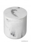 SAPHO - BIANCO - Kozmetikai tároló pohár tetővel - Fehér, márvány hatású