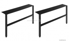 SAPHO - AMIA - Állítható magasságú bútorlábak, 2db, 60x240-250x430mm - Matt fekete fém (30319)