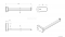 SAPHO - ZEN - Fali törölközőtartó, 20 cm, nyitott - Krómozott
