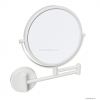 BEMETA - WHITE - Fali kozmetikai tükör - Nagyítós, kihajthatós - Kerek, D20cm - Fehér (112201514)
