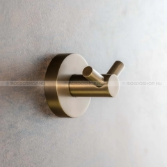 BEMETA AMBER - Fürdőszobai fogas dupla akasztóval - Falra szerelhető - Matt réz (155106032)(XR202PG)