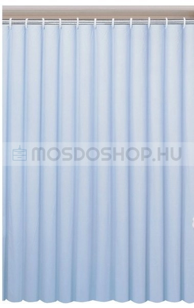 AQUALINE PVC zuhanyfüggöny függönykarikával 180x200cm - Vinyl - Kék (0201004 M)