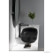 SAPHO - INFINITY OVAL (ISVEA) - Mosdókagyló, mosdó 55x36cm, matt fekete - Pultra, bútorra szerelhető - Kerámia