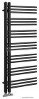 SAPHO - DORLION - Fürdőszobai radiátor, törölközőszárítós radiátor, 492W, 50x120cm, aszimmetrikus - Matt fekete