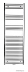 SAPHO - ALYA - Fürdőszobai radiátor, törölközőszárítós radiátor, 560W, 60x176cm, középső bekötéssel - Krómozott