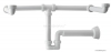 SAPHO - BRUCKNER MOSQUITO - Mosdószifon, csőszifon duplamosdóhoz - D40mm - Fehér (151.130.0)