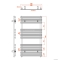 SAPHO - JALOUSI - Fürdőszobai radiátor, törölközőszárítós radiátor, 328W, 50x94cm, egyenes - Fehér