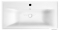 AQUALINE - SAVA 90 - Mosdó, mosdókagyló - Kerámia, 90x46 cm - Bútorra, pultra, falra szerelhető