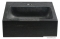 SAPHO - BLOK - Kőmosdó, 30x10x30cm - Fekete antracit - Pultra, bútorra, falra szerelhető (2401-29)