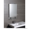 SAPHO - WEGA - Fürdőszobai fali tükör 50x80cm, üvegpolccal, fekete polctartóval - Világítás nélkül (60092-5B)