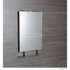 SAPHO - WEGA - Fürdőszobai fali tükör 60x80cm, üvegpolccal, fekete polctartóval - Világítás nélkül - (60092-6B)