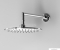 SAPHO - BRUCKNER - Fali zuhanyfej tartó cső, zuhanykar esőztető fejzuhanyhoz, 38 cm - Kerek - Krómozott