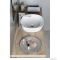 SAPHO - MORO - Mosdó, mosdótál D41x14,5cm - Kerámia - Pultra, bútorra szerelhető