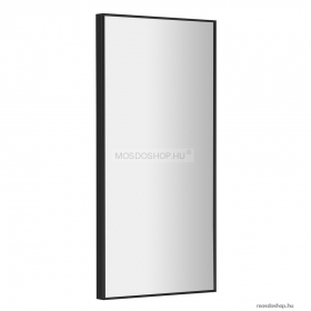 SAPHO - AROWANA - Fürdőszobai fali tükör 35x90cm, matt fekete alumínium kerettel