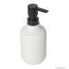SAPHO - CHLOÉ - Folyékony szappan adagoló, 400ml - Pultra helyezhető - Fehér kerámia, fekete műanyag